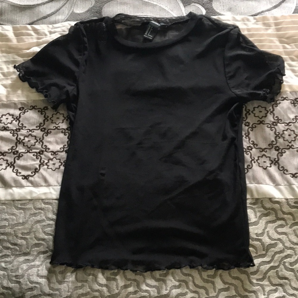 Forever 21 Sheer Black Top